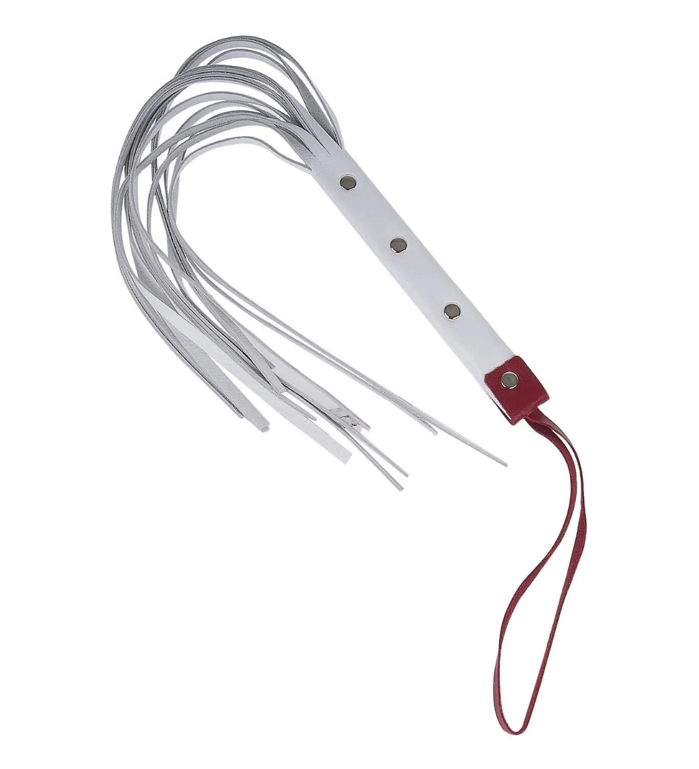 плеть кожаная tm fire horse с заклепками, белая в Севастополе