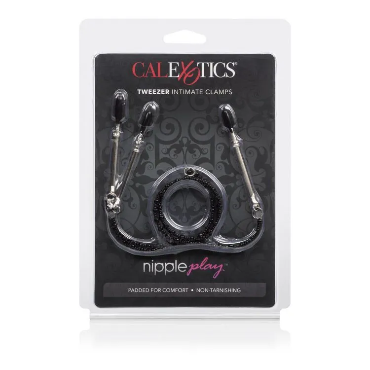 зажимы для сосков california exotic tweezer intimate clamps, черные в Севастополе