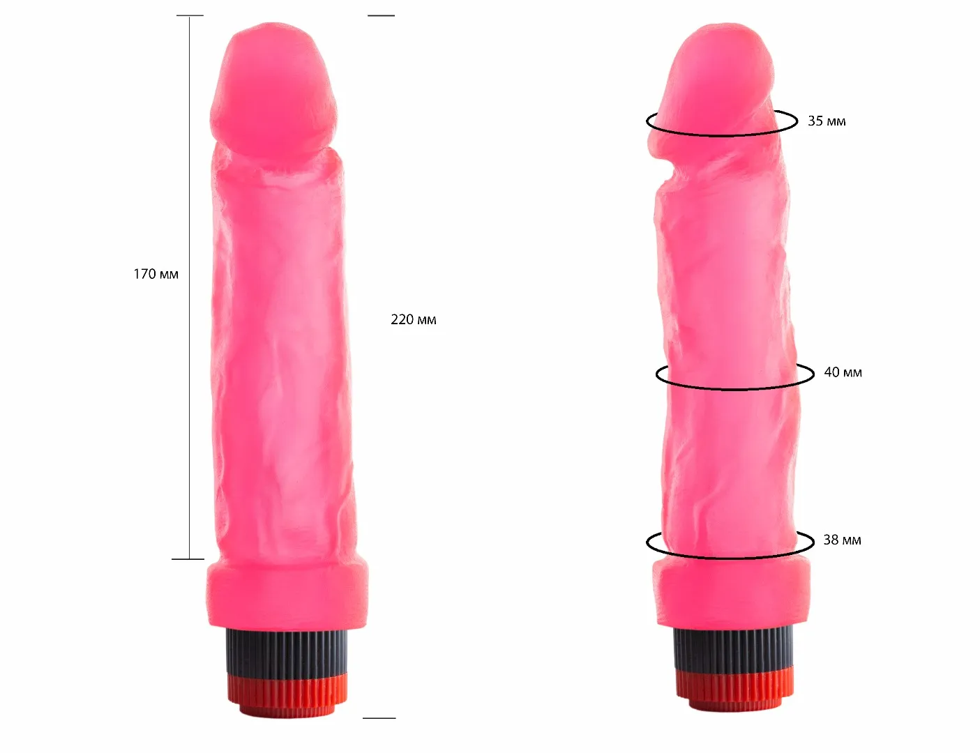 вибромассажер гелевый розовый 227000ru в Севастополе