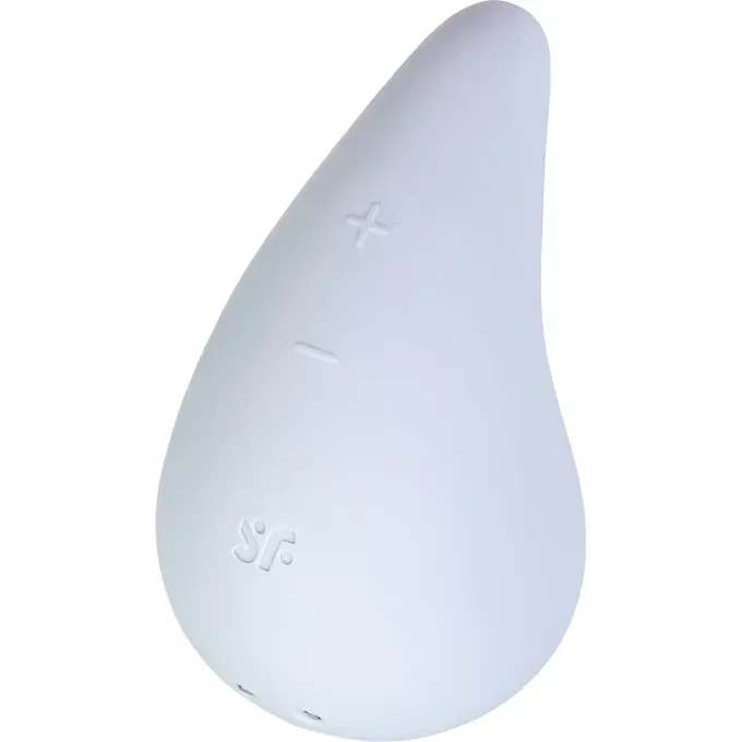 вибромассажер satisfyer dew drop, силикон, голубой, 8,1 см в Севастополе