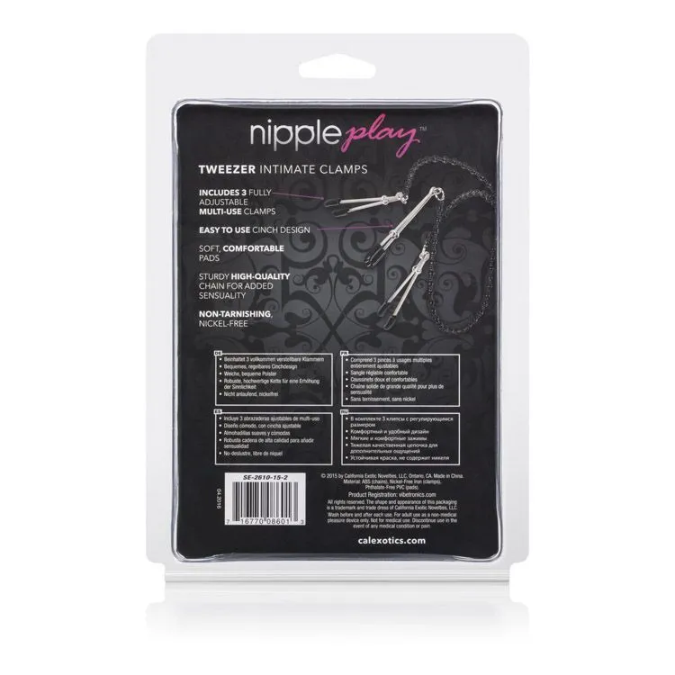 зажимы для сосков california exotic tweezer intimate clamps, черные в Севастополе