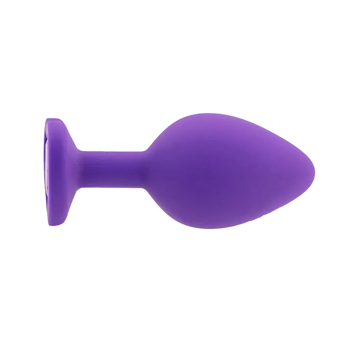 анальная пробка pink rabbit mara силиконовая с фиолетовым кристаллом-сердцем, размер m, фиолетовая в Севастополе