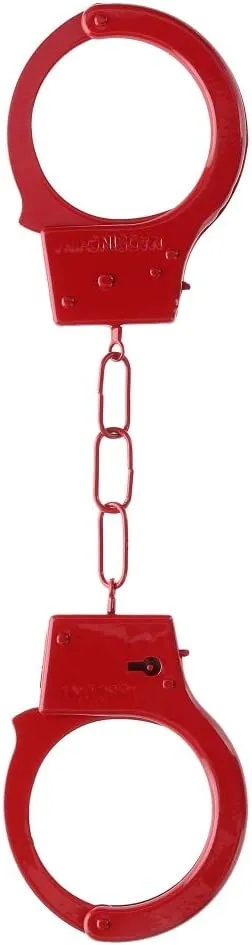 металлические наручники beginner's handcuffs, красные в Севастополе
