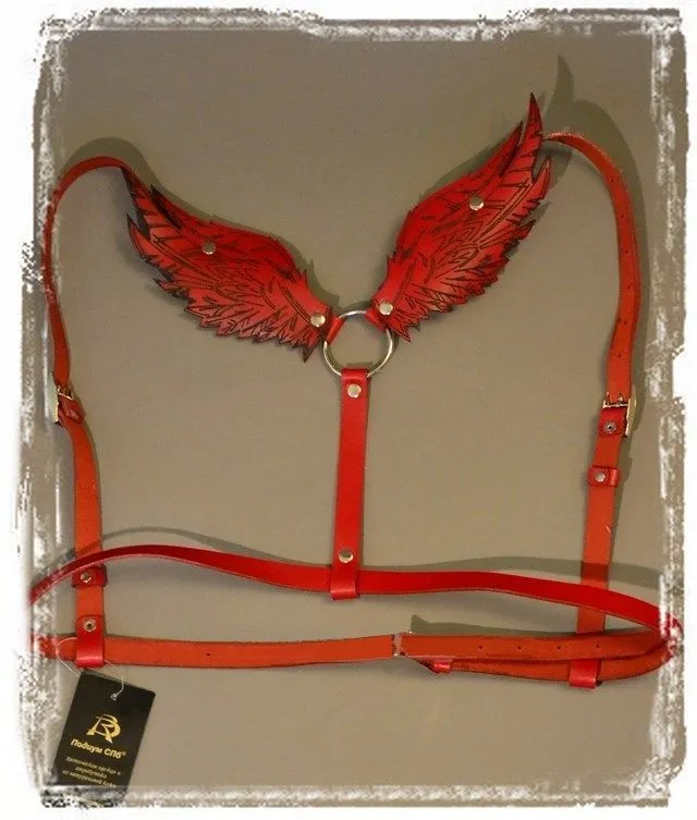 Эротическое бондажный комплект подиум крылья, красный в Севастополе