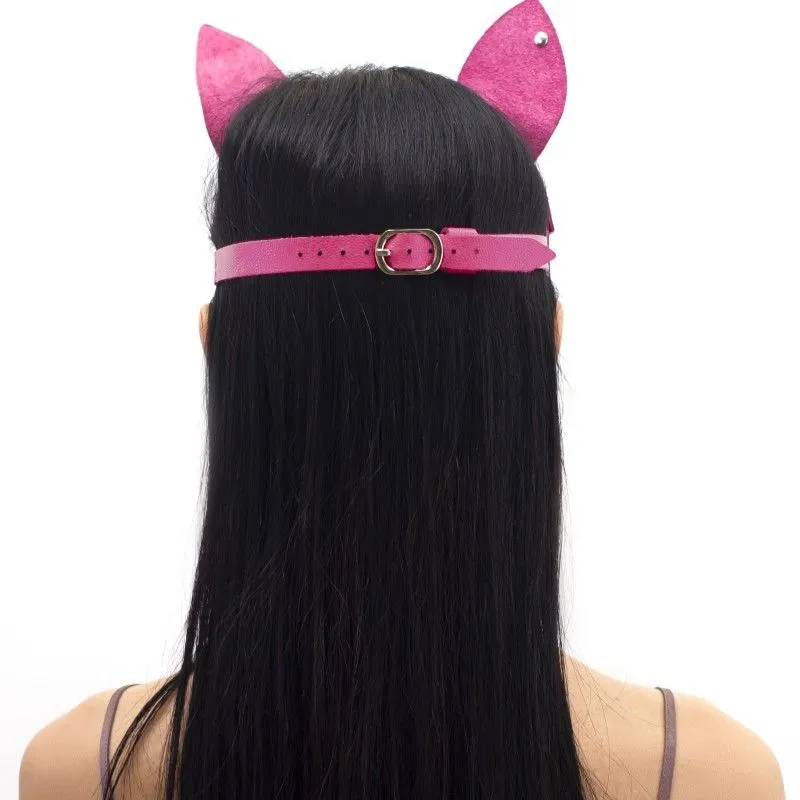 маска кошки со стразами pinkrabbit, розовая в Севастополе