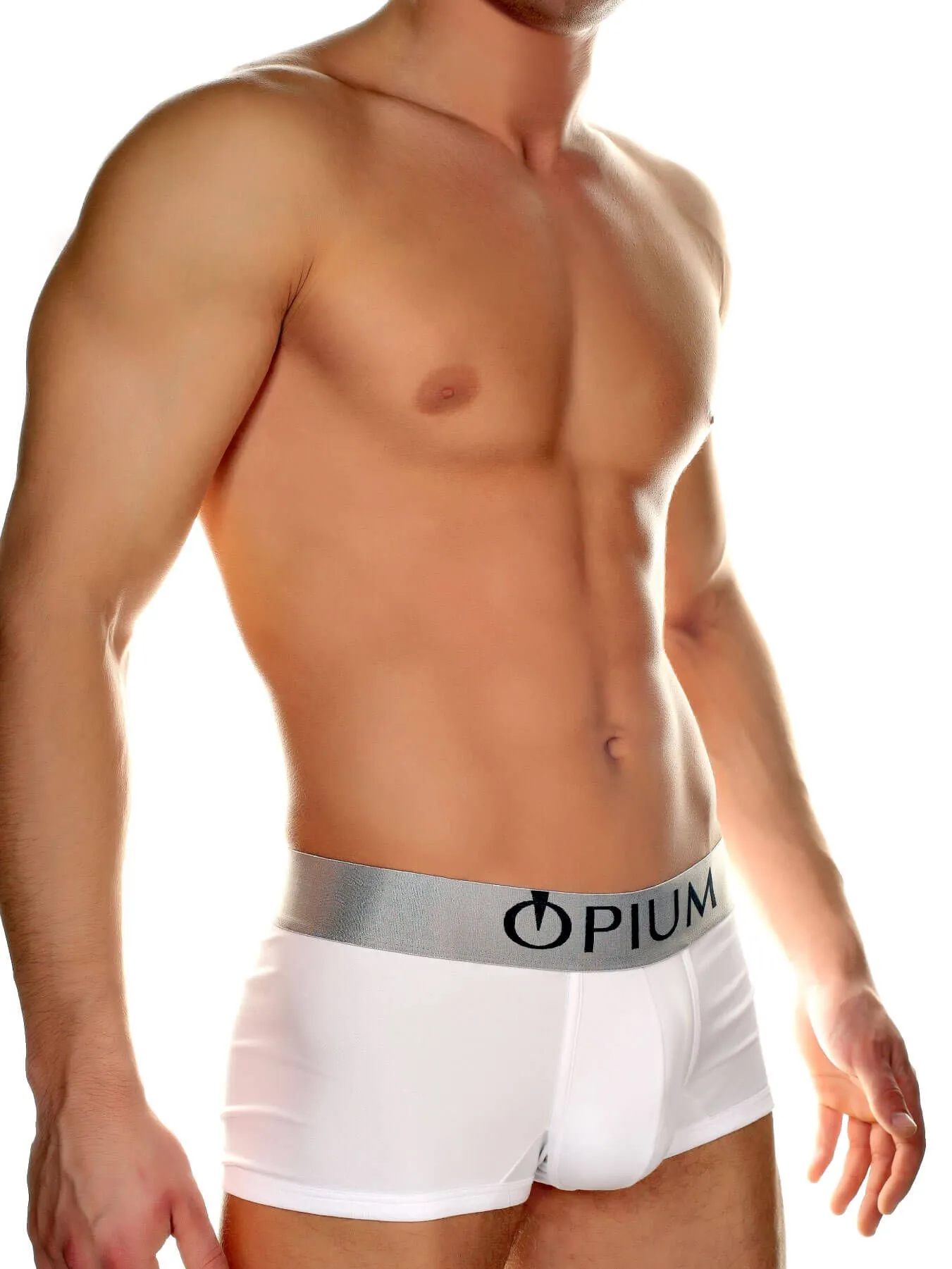 Эротическое трусы мини боксеры мужские opium r06, белые в Севастополе