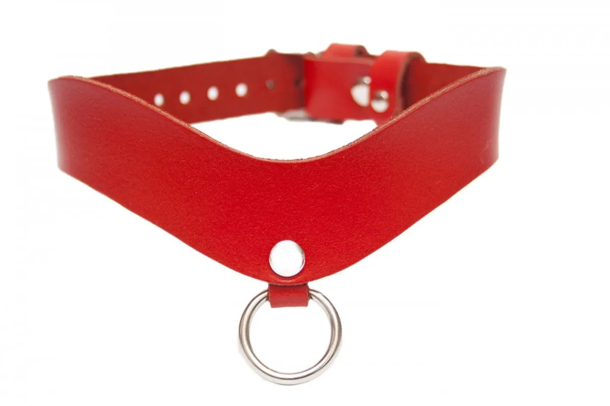 ошейник премиум с кольцом красный в Севастополе