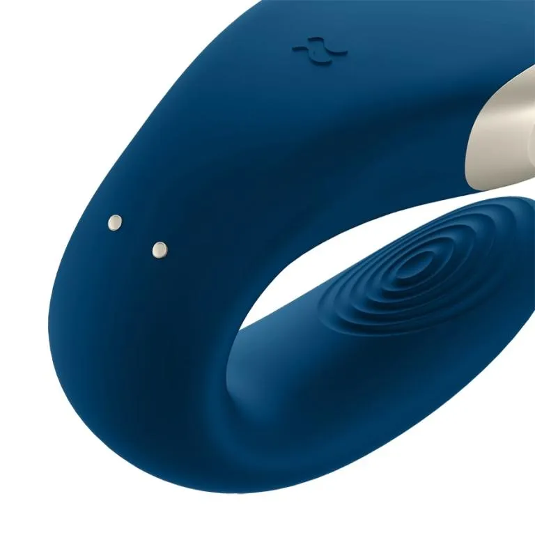 парный вибратор satisfyer double love с возможностью управления через пульт и приложение (голубой) в Севастополе