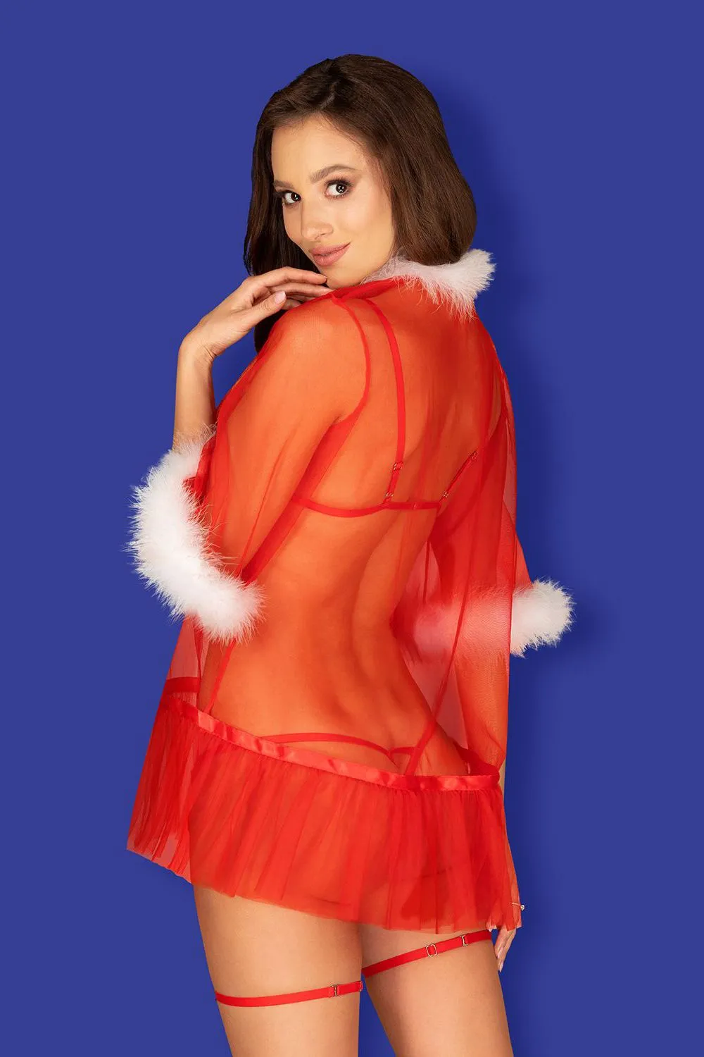 Эротическое соблазнительный новогодний пеньюар obsessive santasia в Севастополе