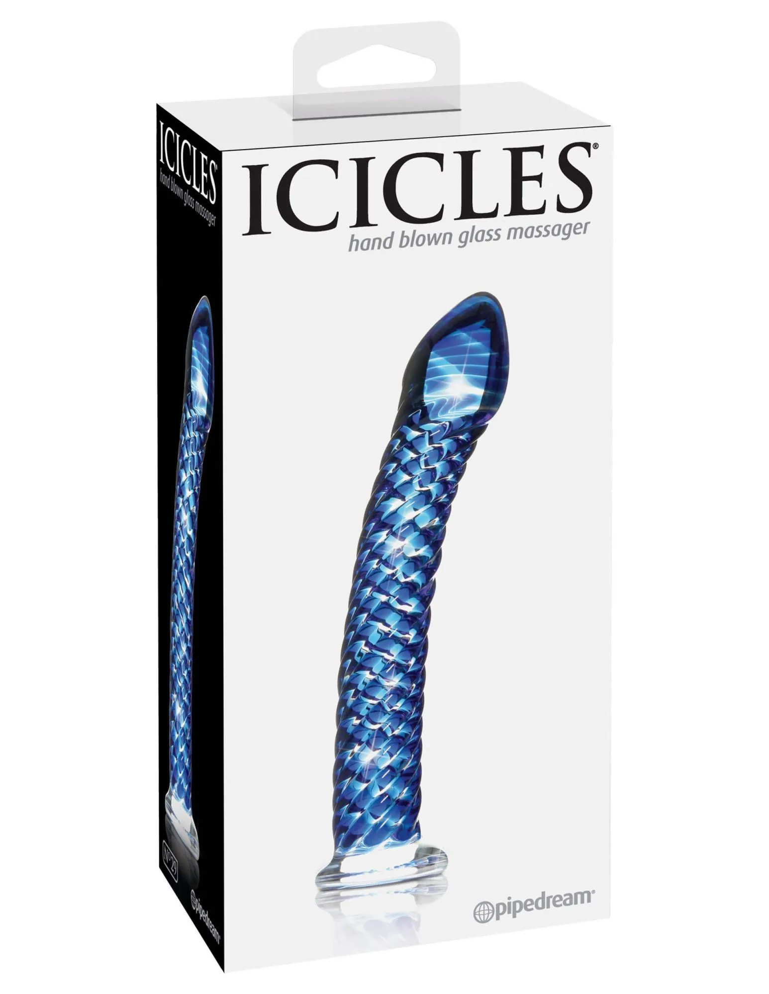 стимулятор стеклянный pipedream icicles no 29, синий в Севастополе