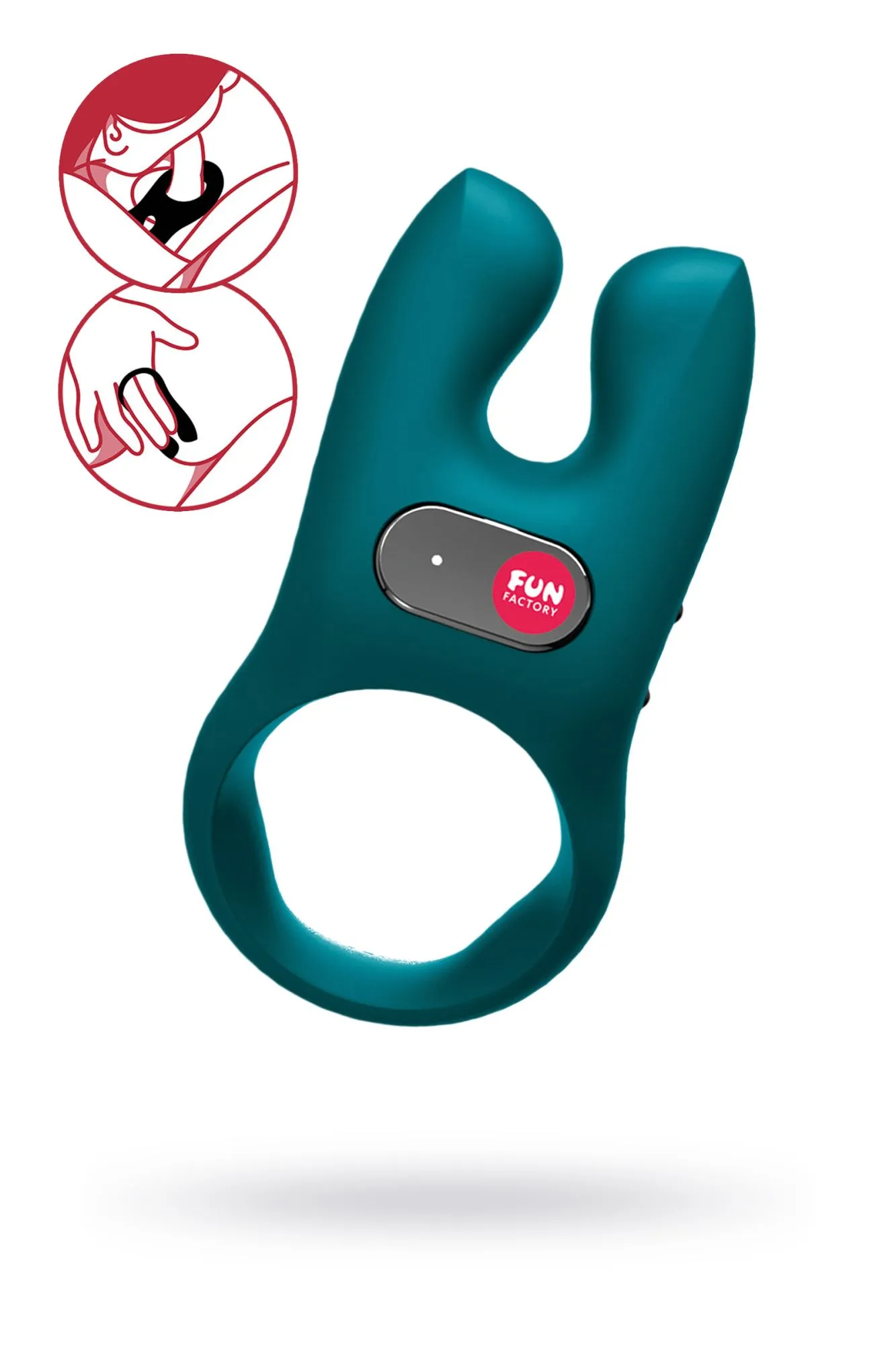 кольцо эрекционное fun factory nos с вибрацией, силикон, зелёное, 8 см в Севастополе