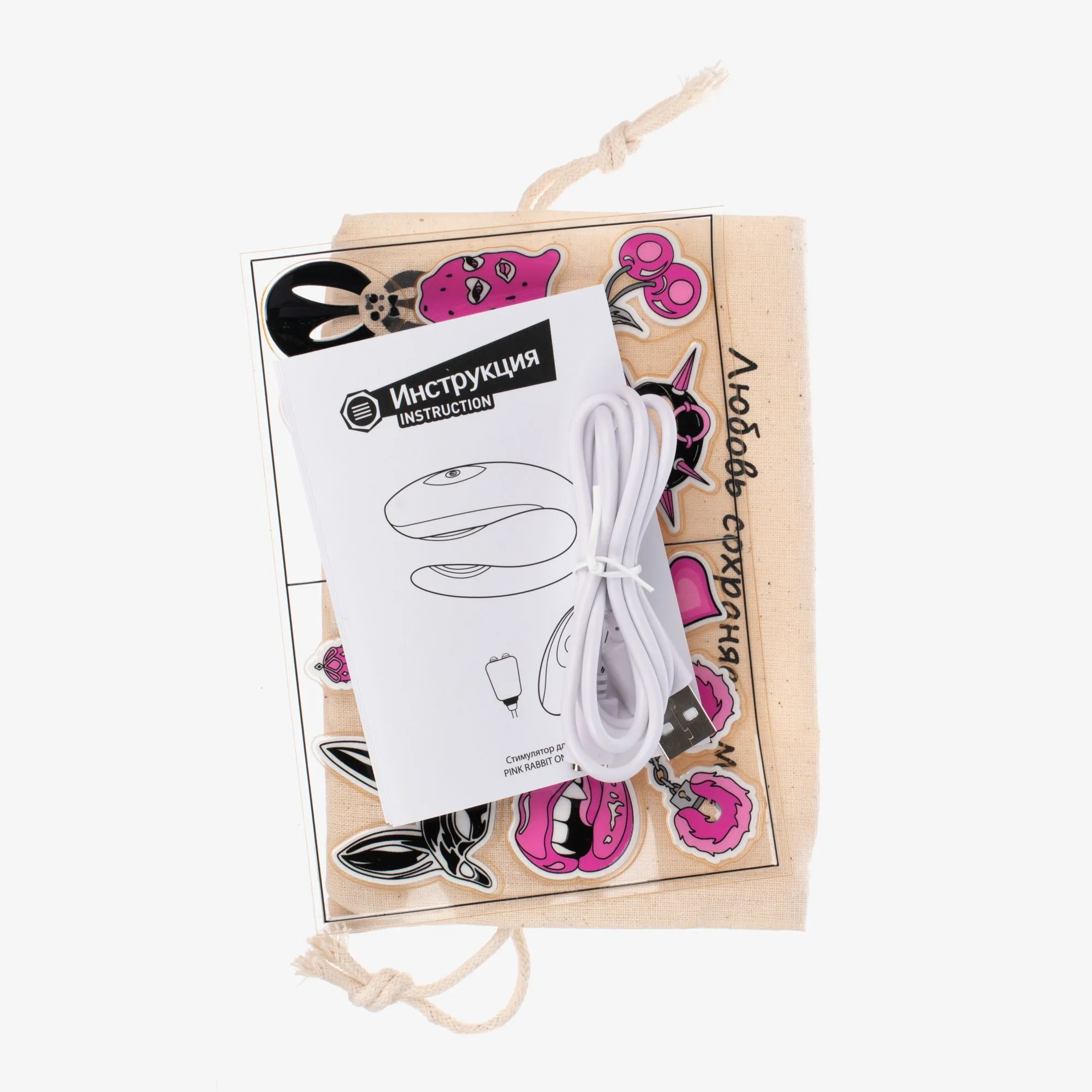 стимулятор для пар pinkrabbit only two, розовый в Севастополе