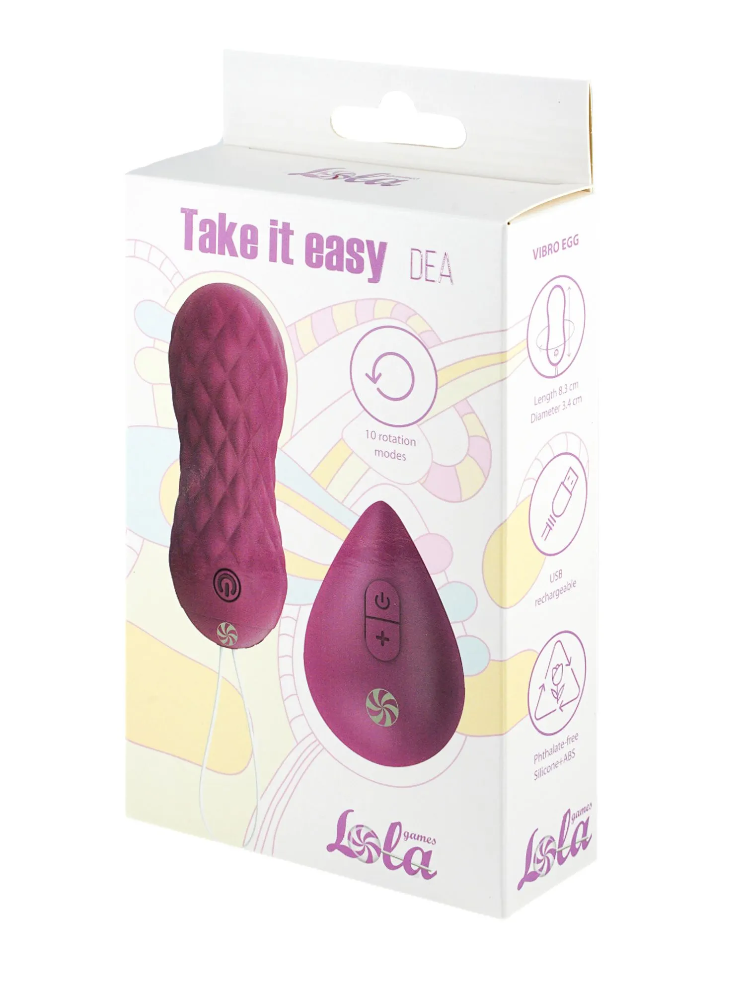 вращающиеся виброшарики на пульте take it easy dea purple 9021-06lola в Севастополе