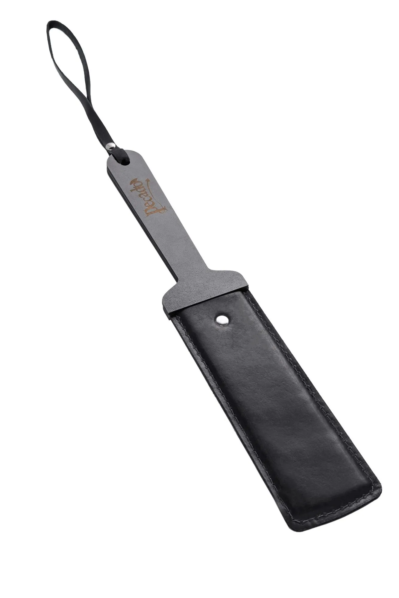 паддл pecado bdsm, гибкий, натуральная кожа и дерево, черный в Севастополе