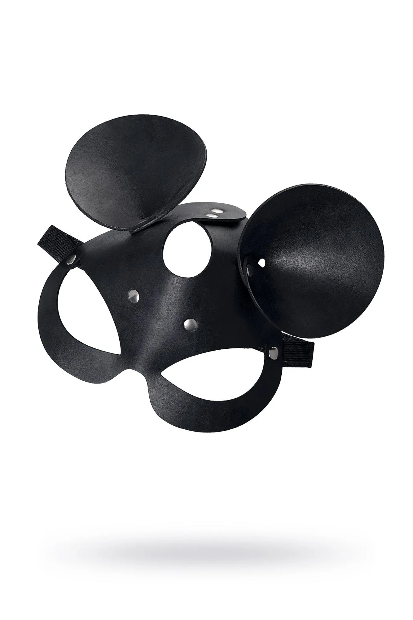 маска pecado bdsm, с ушками мышки, натуральная кожа, черный в Севастополе