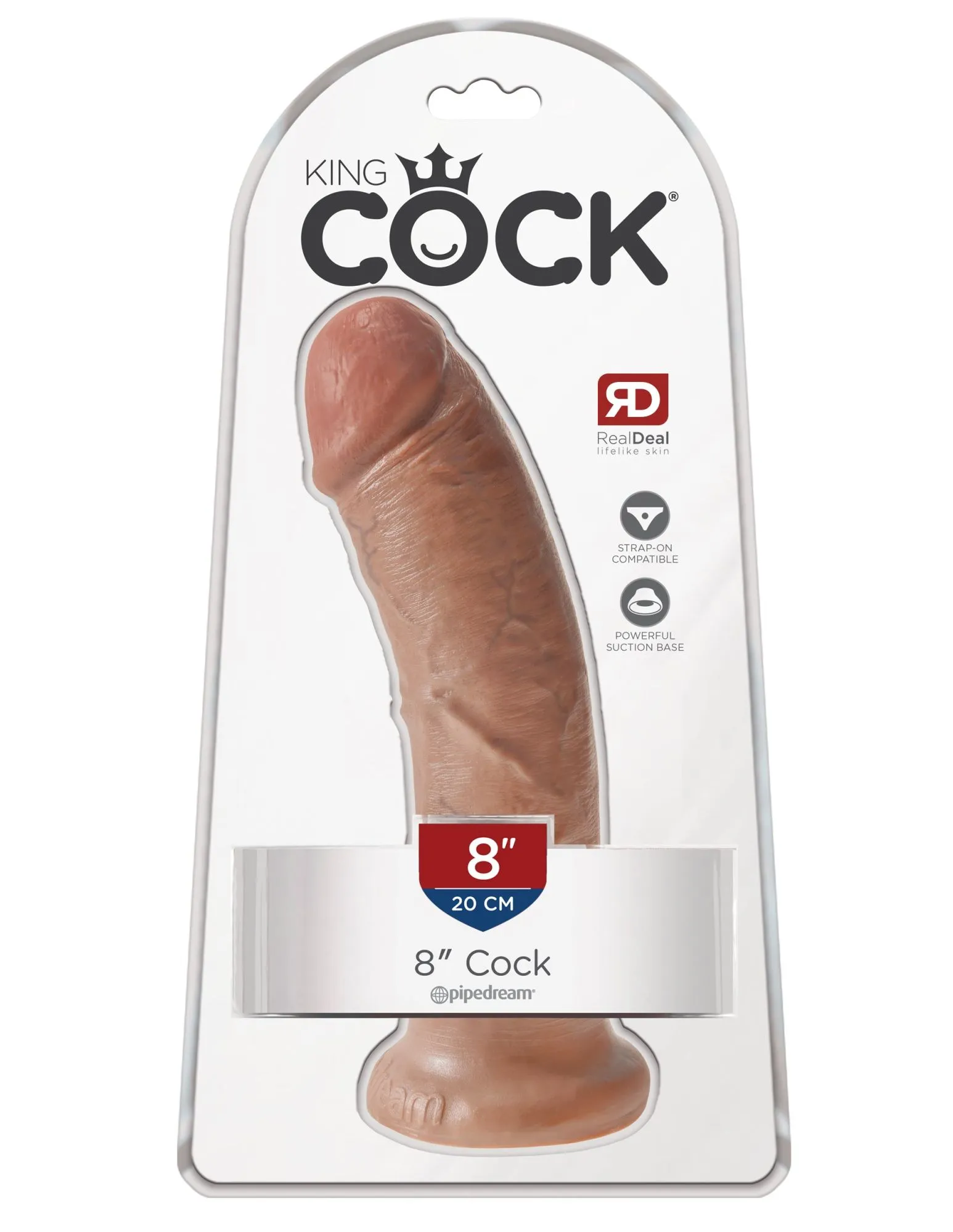 фаллоимитатор king cock 8" мулат cock - flesh pipedream 550322pd в Севастополе