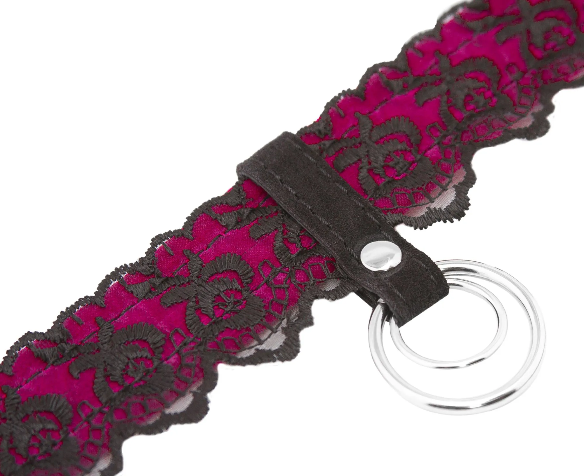 чокер pinkrabbit шарм кружевной со стразами, черно-красный в Севастополе