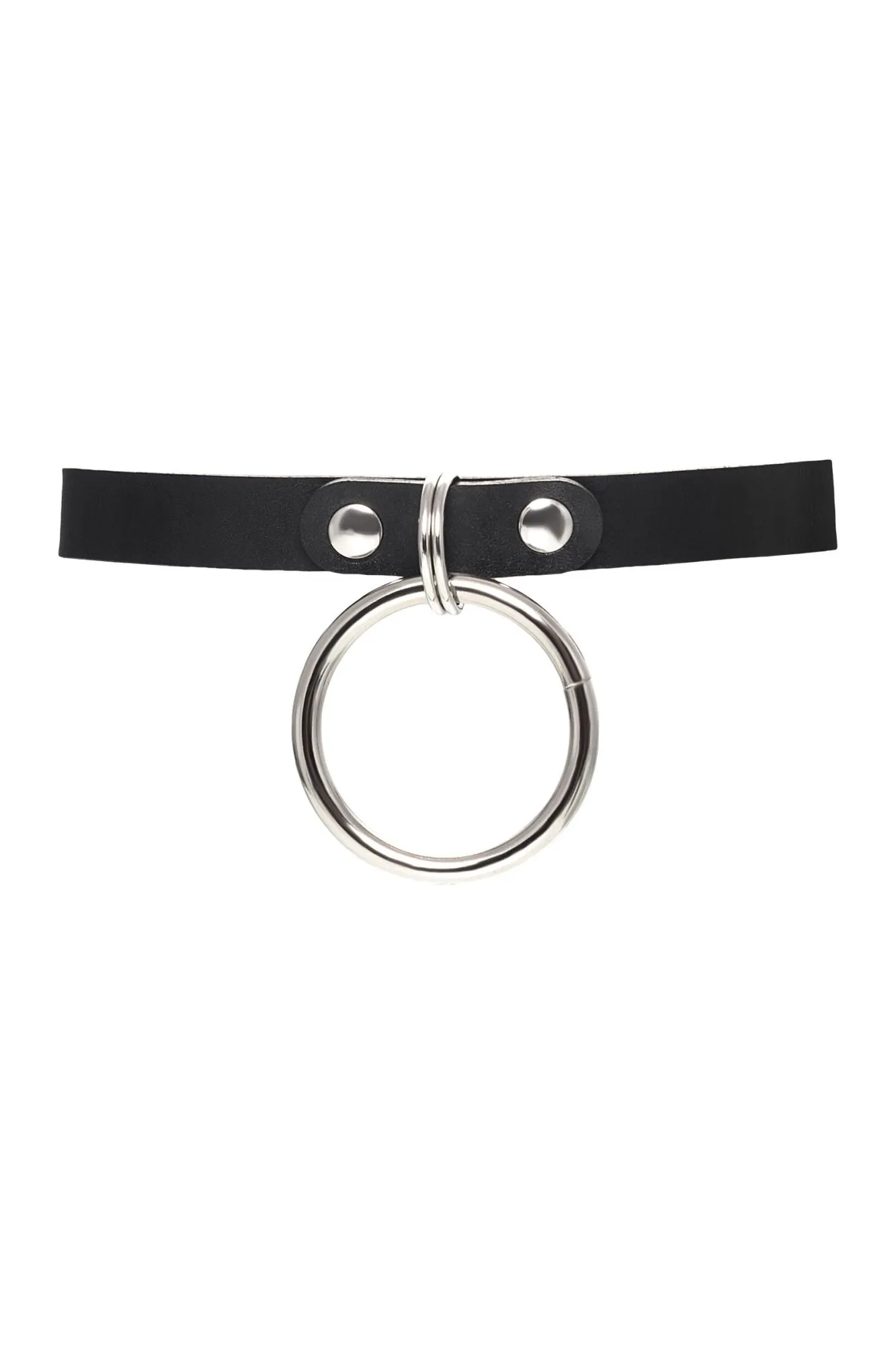 чокер pecado bdsm, с круглым кольцом, модель 2, натуральная кожа, чёрный в Севастополе