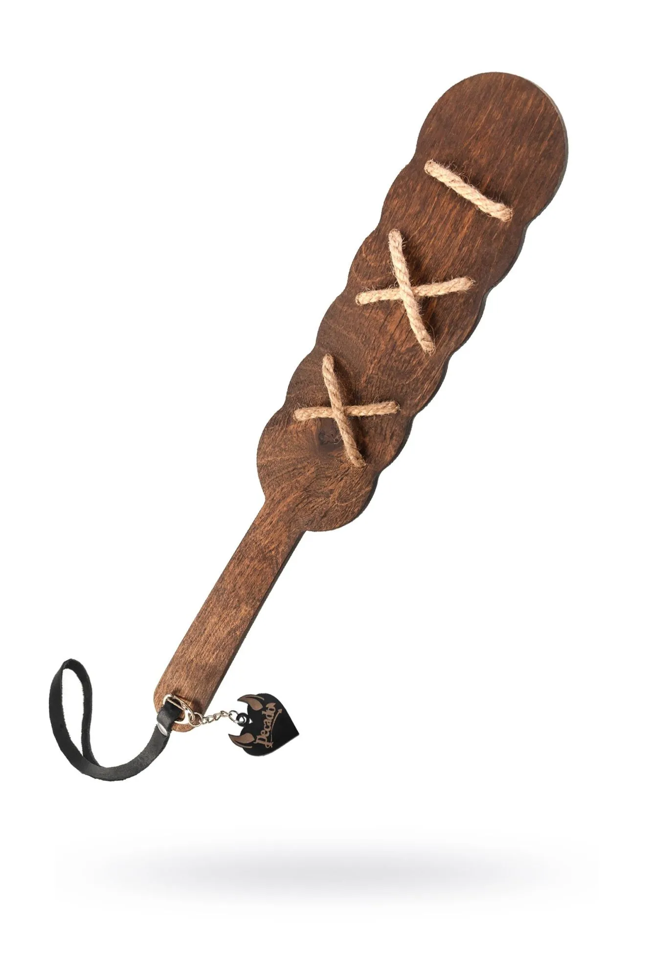 паддл pecado bdsm, с джутовой шнуровкой, натуральное дерево, коричневый в Севастополе