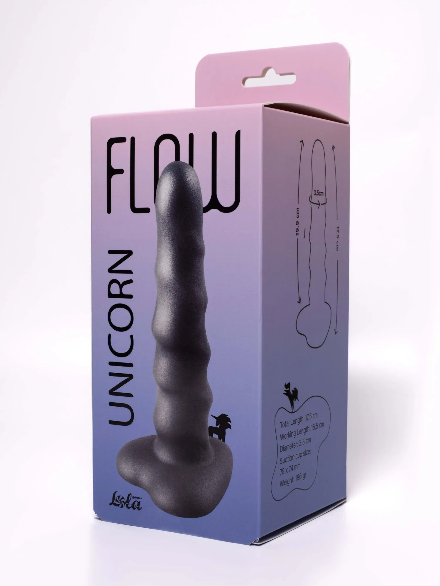 нереалистичный дилдо unicorn black 2043-03lola в Севастополе
