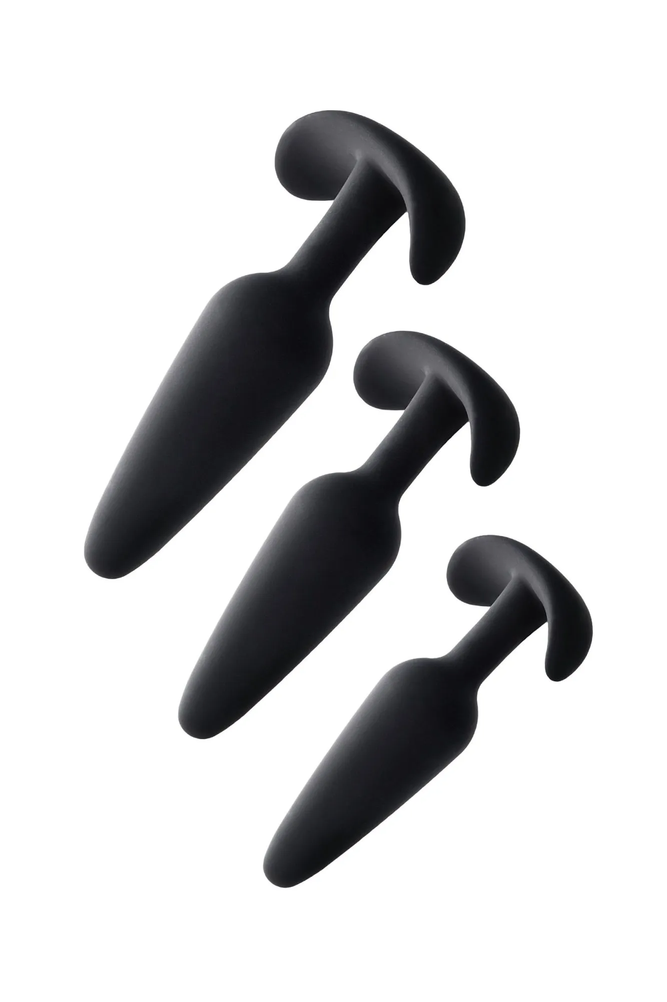 набор анальных втулок toyfa popo pleasure eridani, силикон, черный, 3 шт. в Севастополе