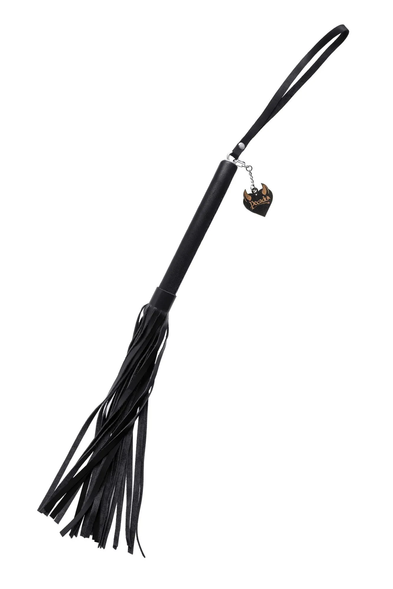 плеть pecado bdsm, чёрная рукоять, чёрные хлысты, натуральная кожа в Севастополе