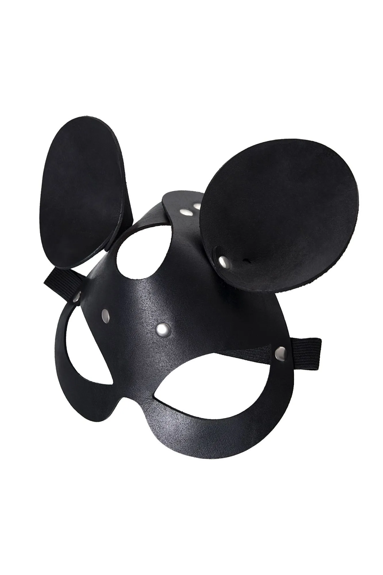 маска pecado bdsm, с ушками мышки, натуральная кожа, черный в Севастополе