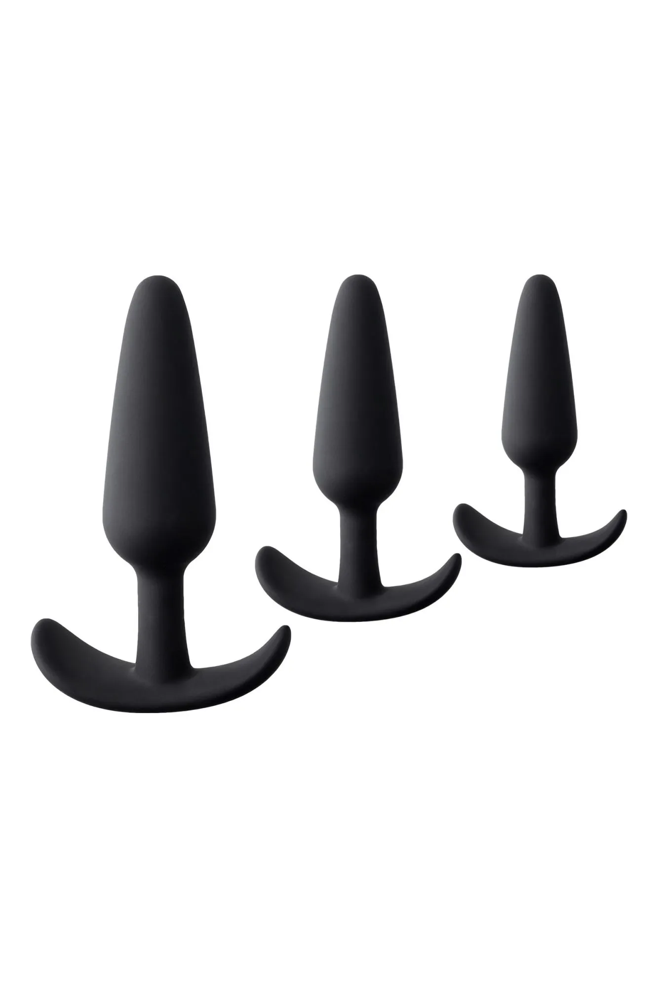 набор анальных втулок toyfa popo pleasure eridani, силикон, черный, 3 шт. в Севастополе