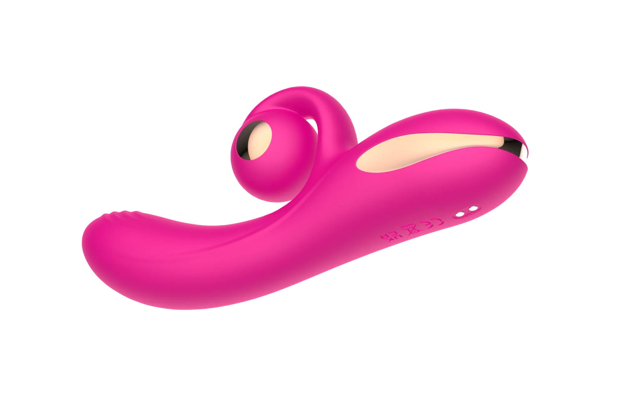 силиконовый вибратор-кролик с функцией вращения sw3052-hot-pink в Севастополе