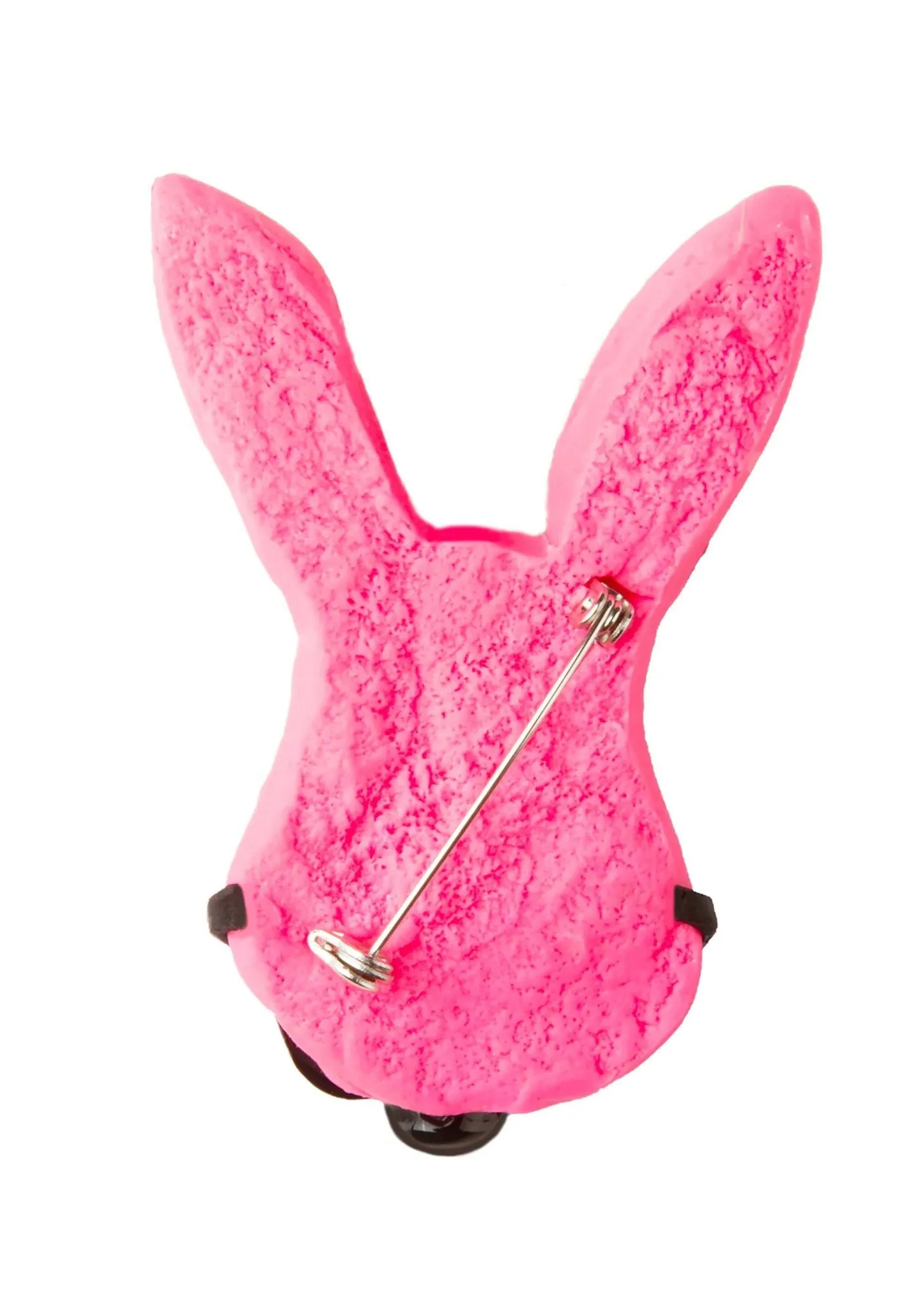 брошь розовый кролик с черным кляпом на булавке в Севастополе