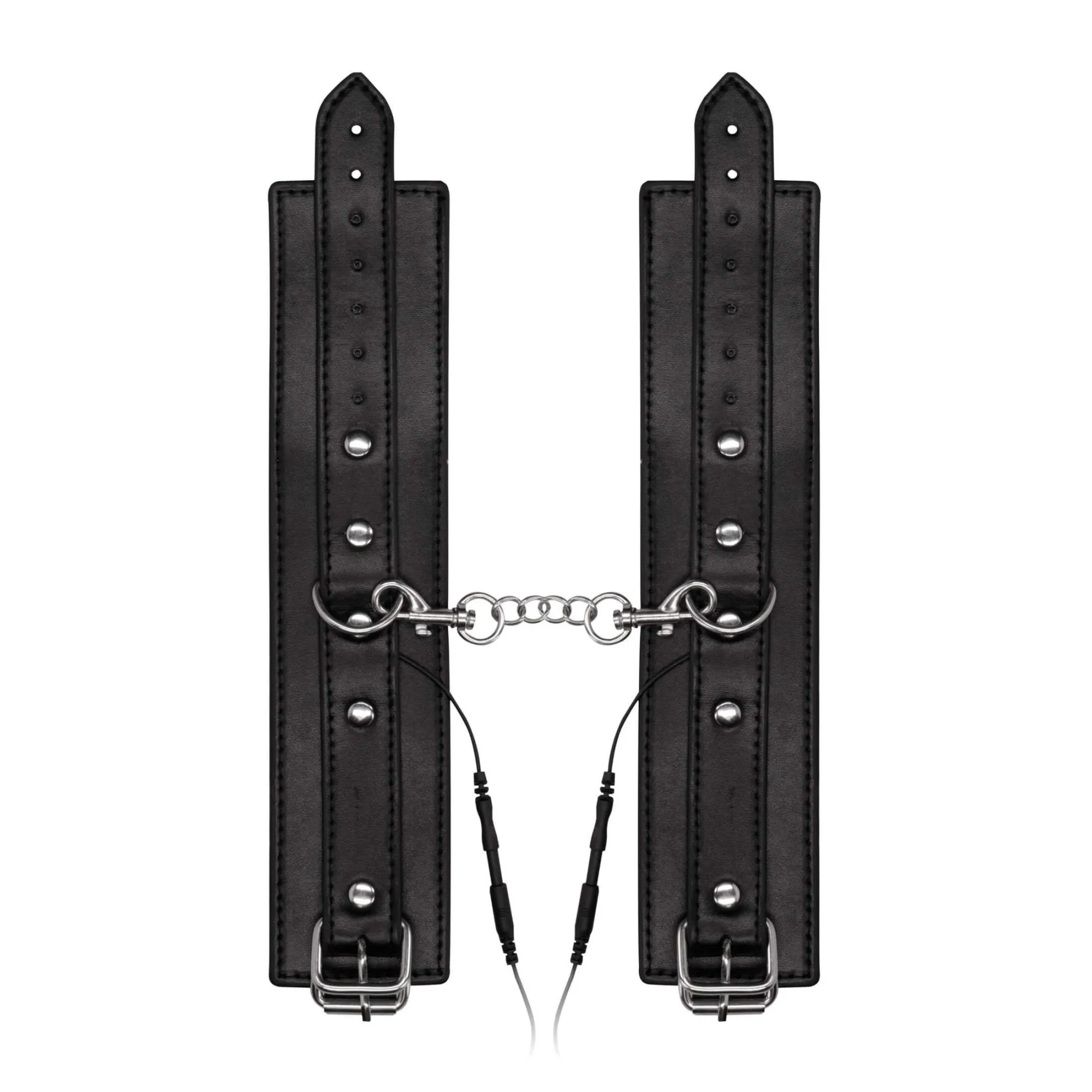 наручники декоративные с электростимуляцией shots media electroshock electro handcuffs, черные в Севастополе