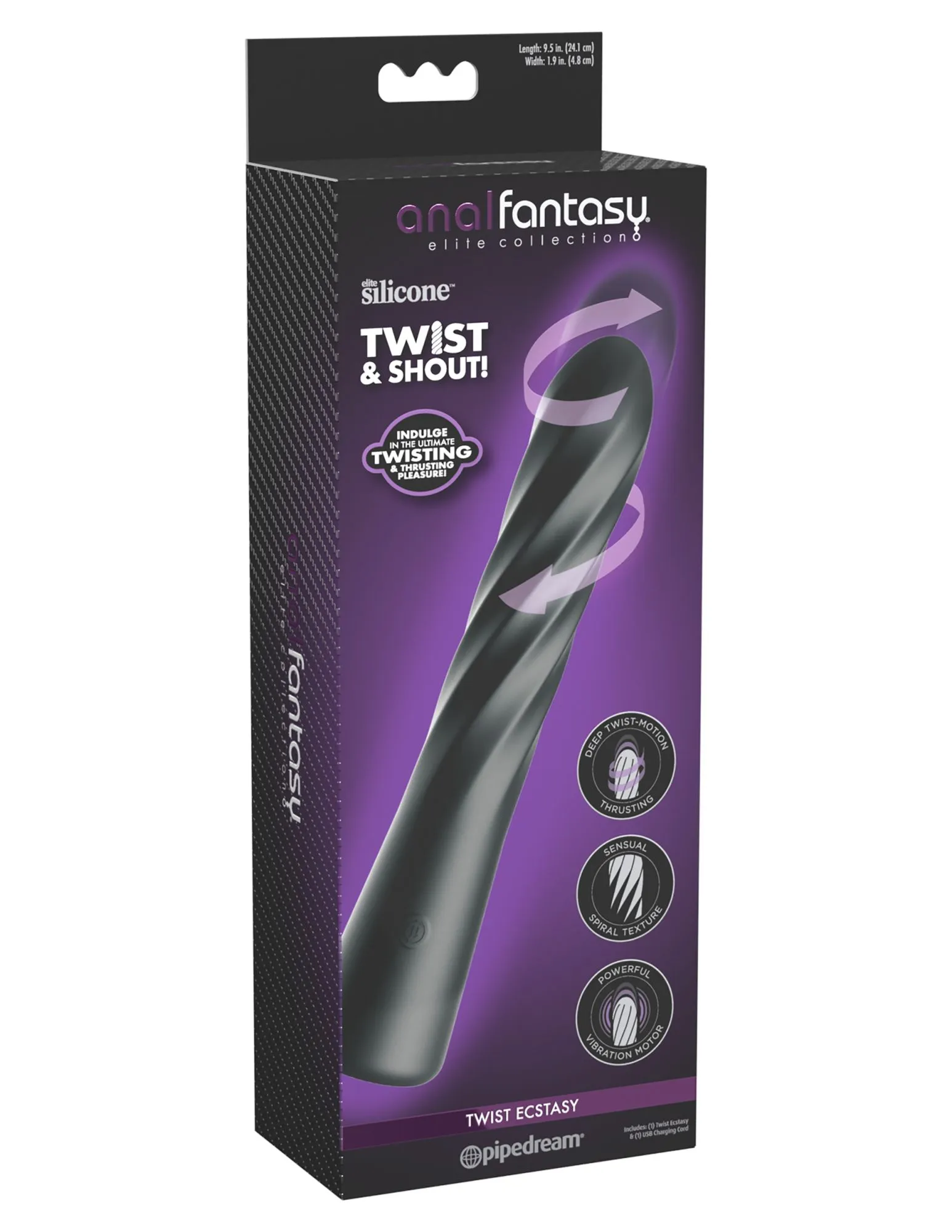 анальный вибростимулятор с вращением и фрикциями twist ecstasy 480023pd в Севастополе