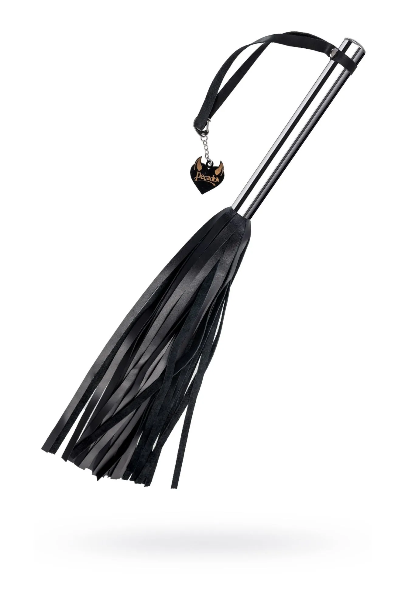 плеть большая pecado bdsm, металлическая рукоять, чёрные хлысты, натуральная кожа в Севастополе