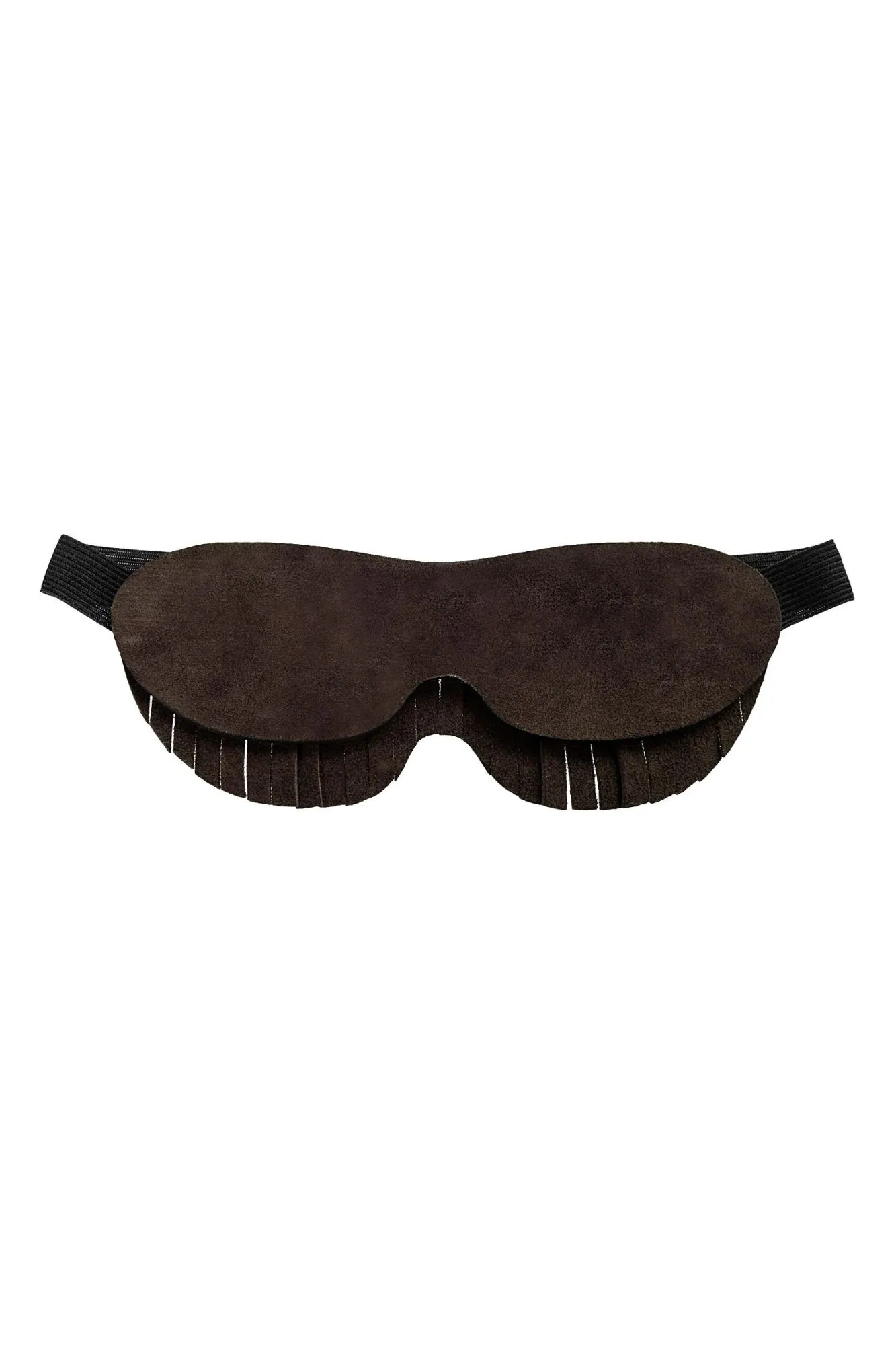 маска pecado bdsm, с бахромой, натуральный велюр, коричневый в Севастополе