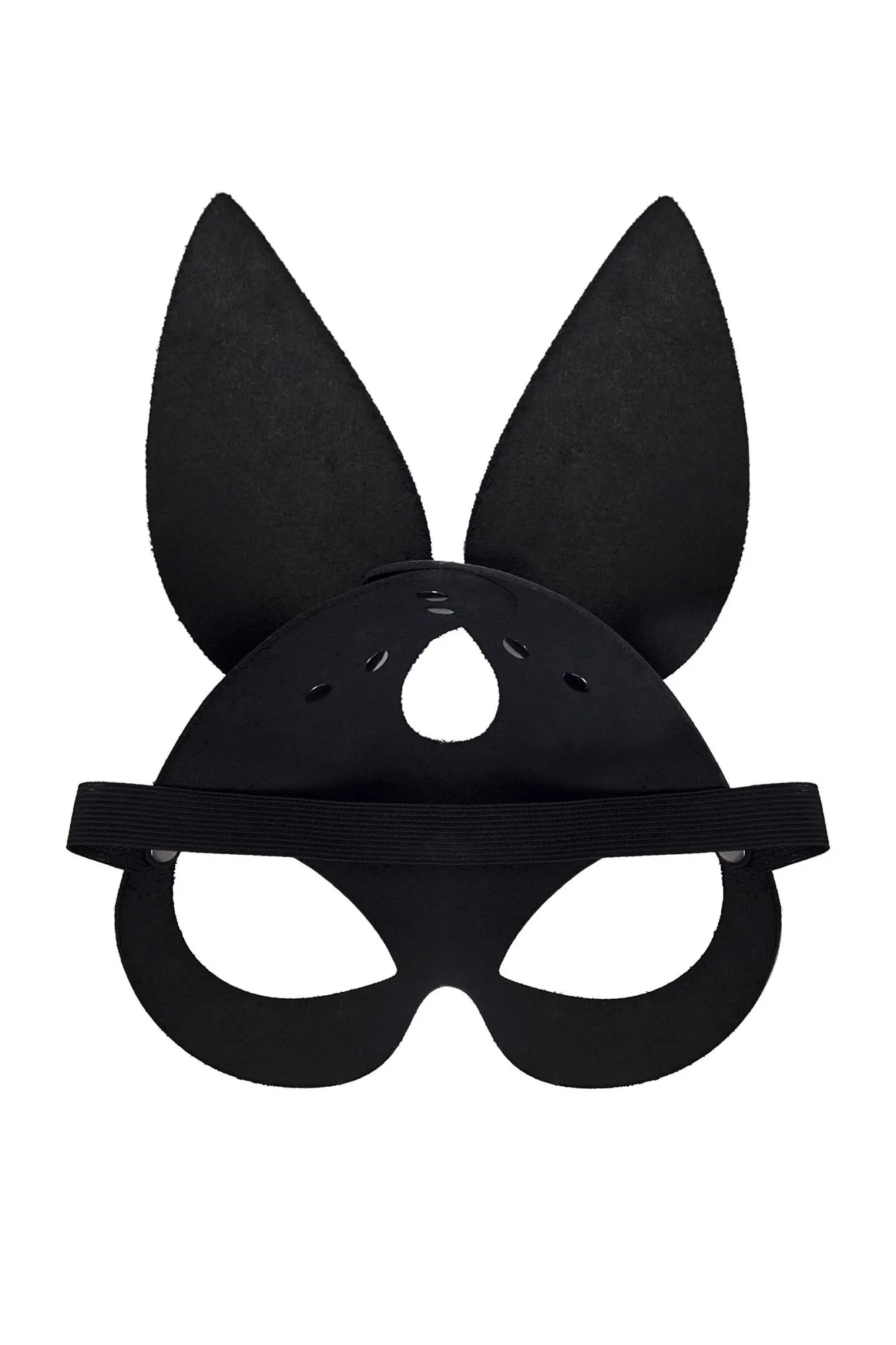 маска pecado bdsm, с ушками зайки, натуральная кожа, черный в Севастополе