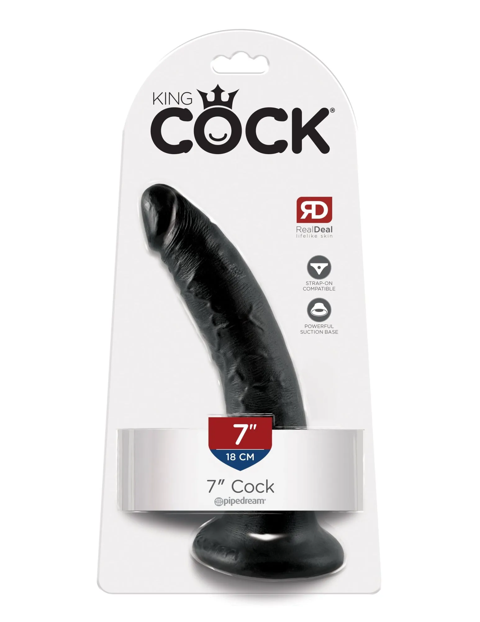 фаллоимитатор king cock 7" cock - черный pipedream 550223pd в Севастополе
