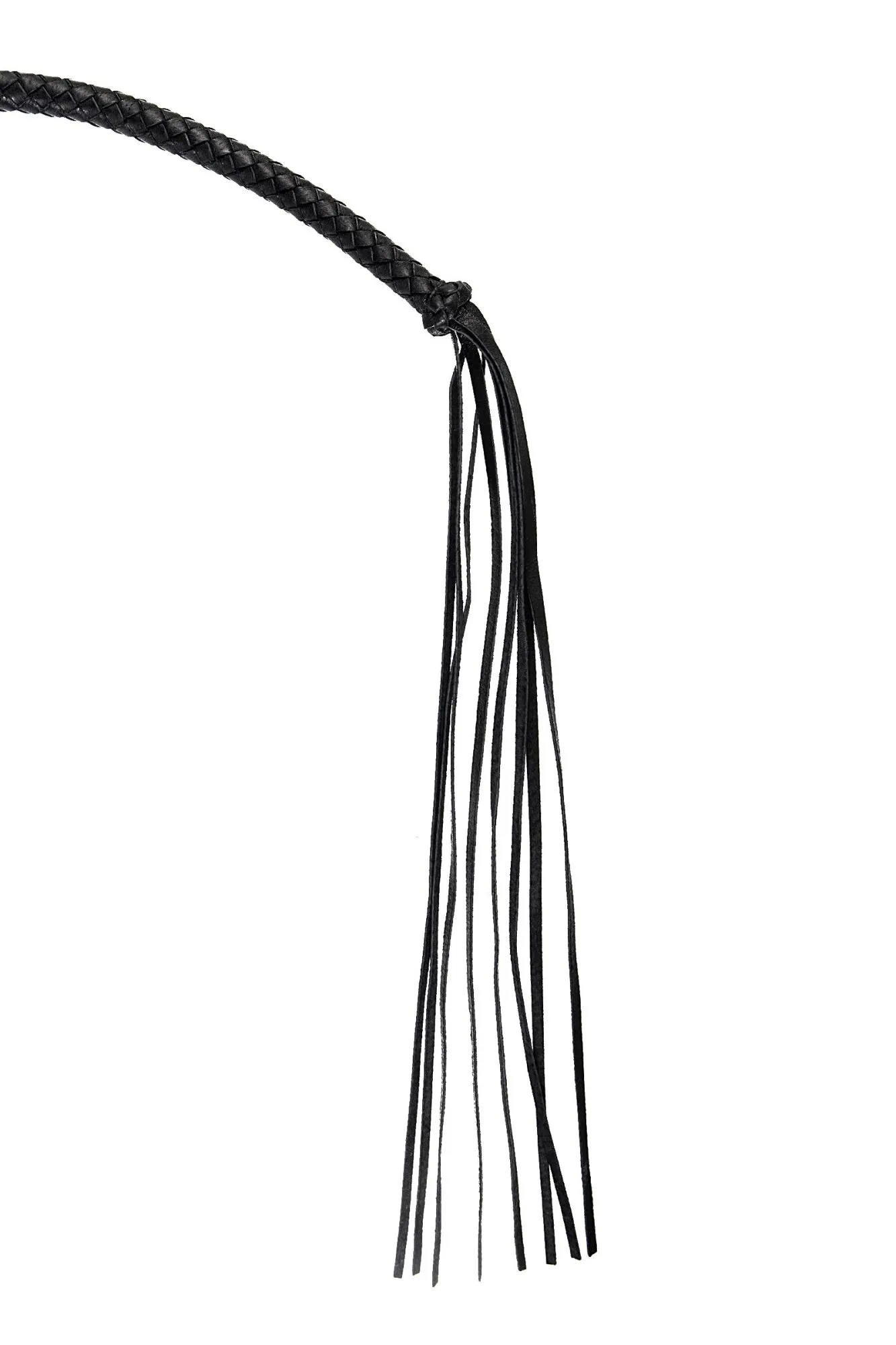 кнут плетеный pecado bdsm, натуральная кожа, чёрный, 65 см в Севастополе