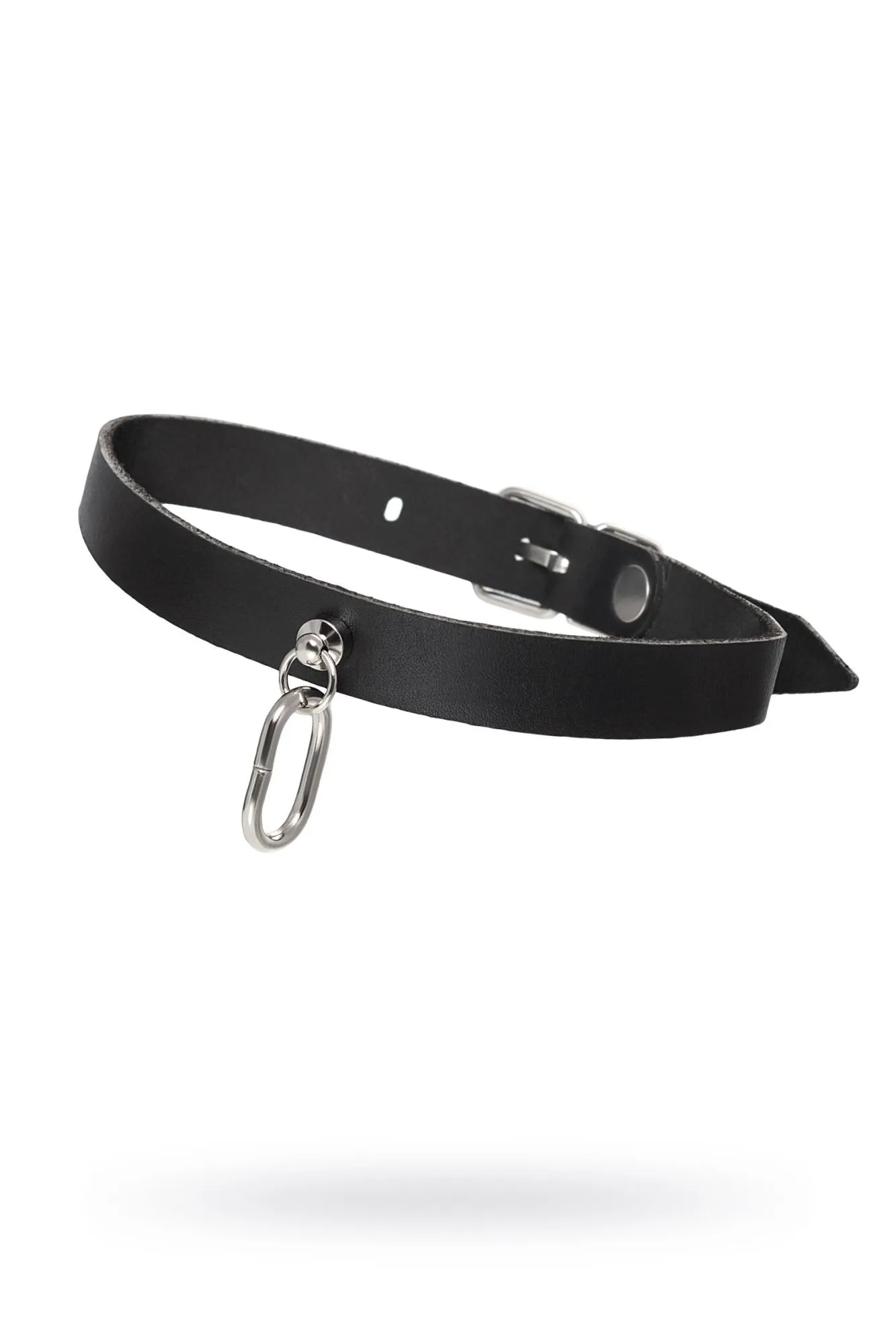 чокер pecado bdsm, с овальным кольцом, натуральная кожа, чёрный в Севастополе