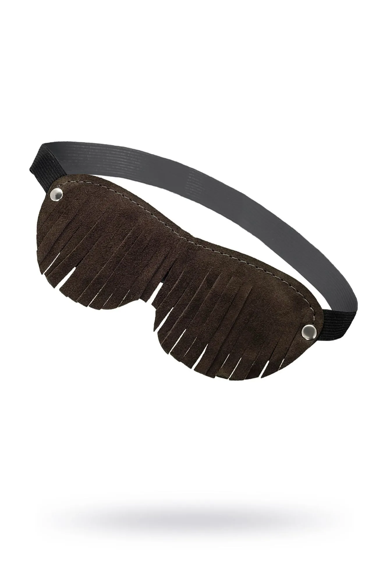 маска pecado bdsm, с бахромой, натуральный велюр, коричневый в Севастополе