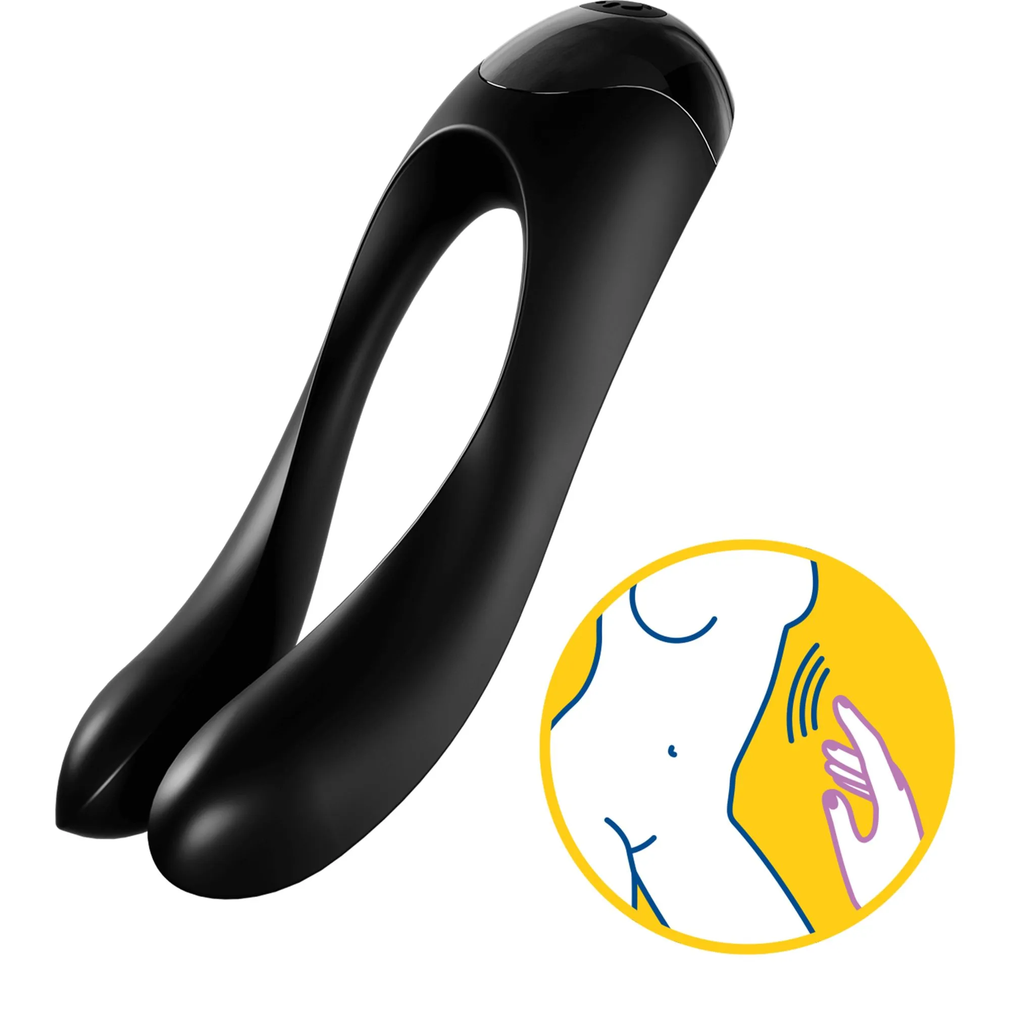 универсальный пальчиковый вибратор satisfyer candy cane black 004136sa в Севастополе