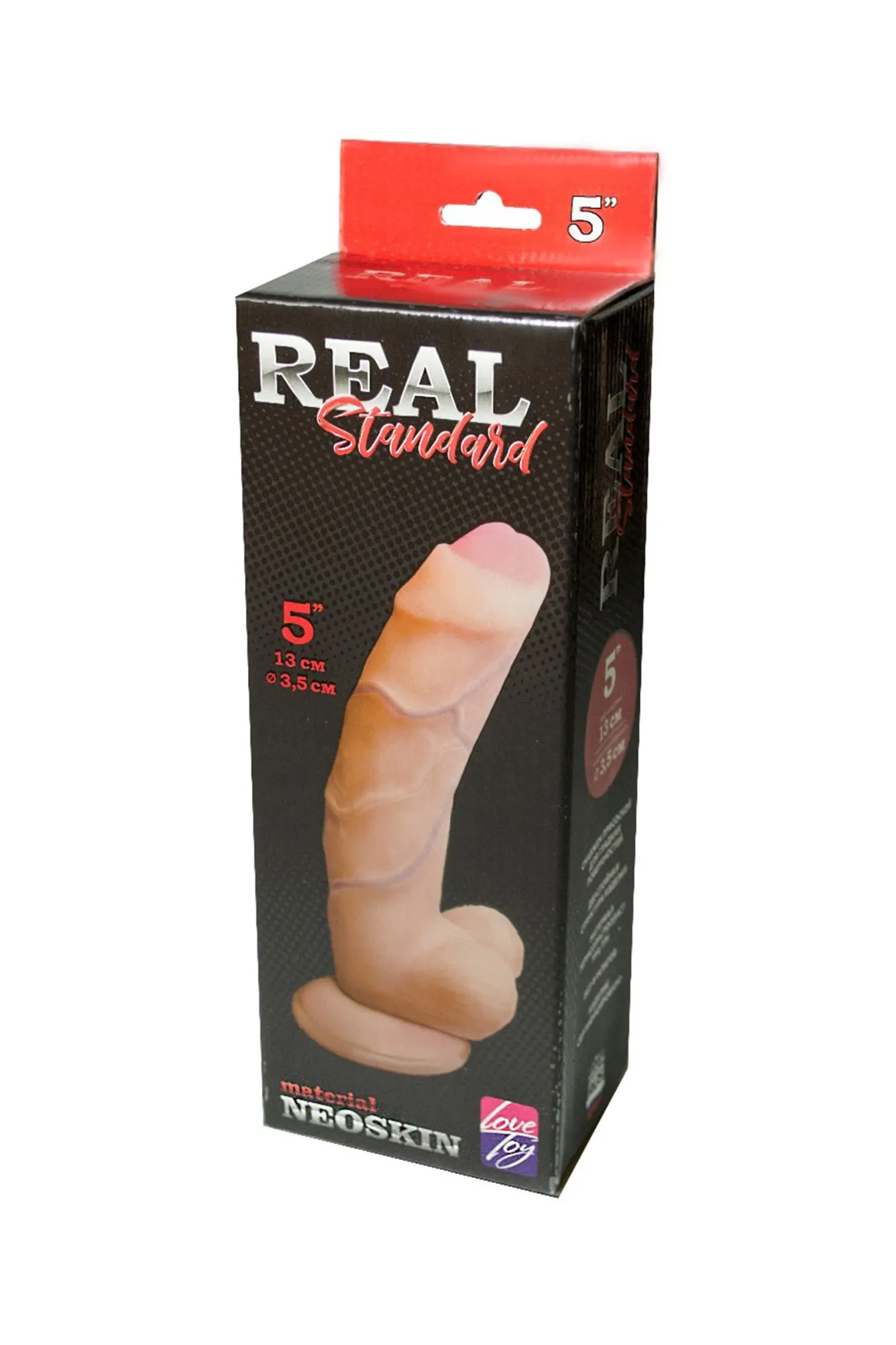 фаллоимитатор неоскин на присоске real standard  lovetoy, tpr, телесный, 18 см в Севастополе