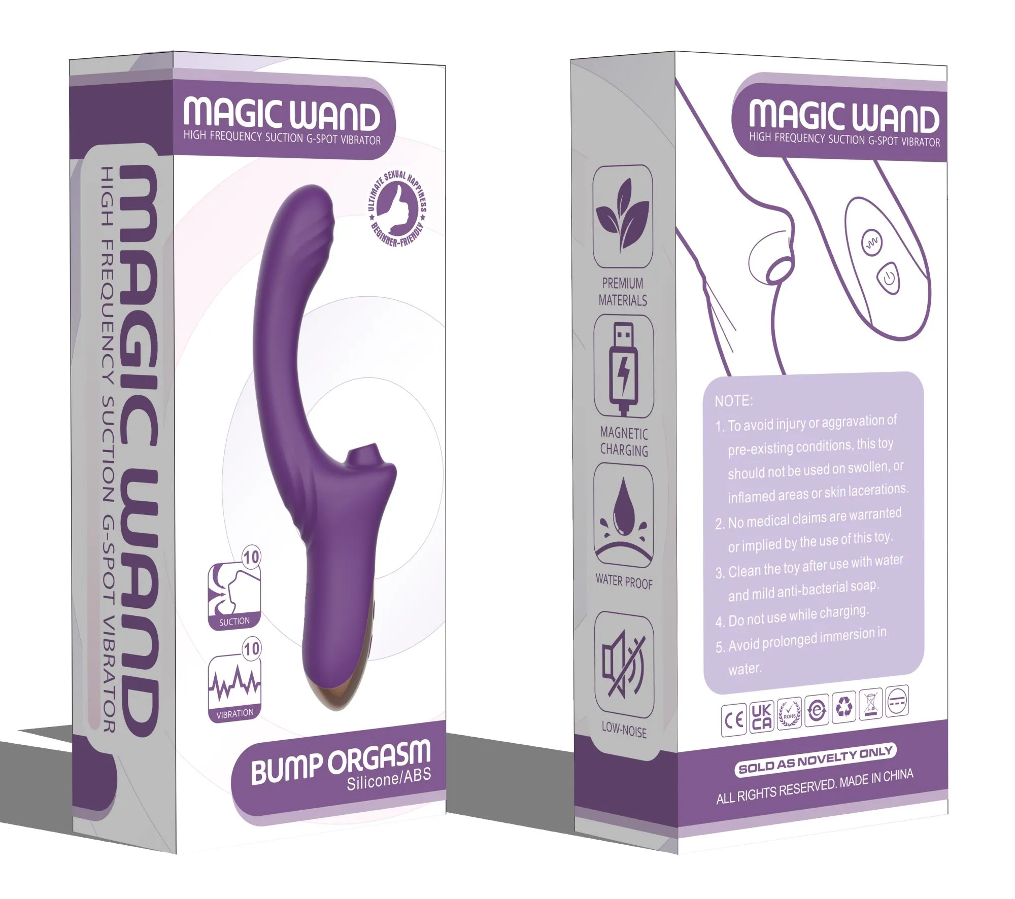 вагинально-клиторальный вибратор secwell sw3044-purple в Севастополе