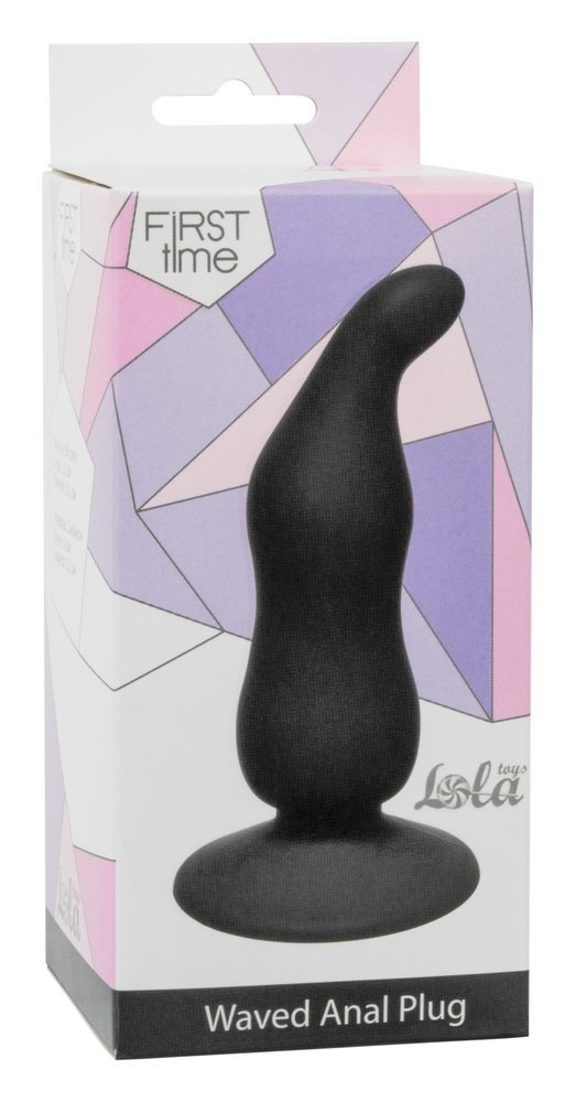 анальная пробка waved anal plug black 4104-03lola в Севастополе