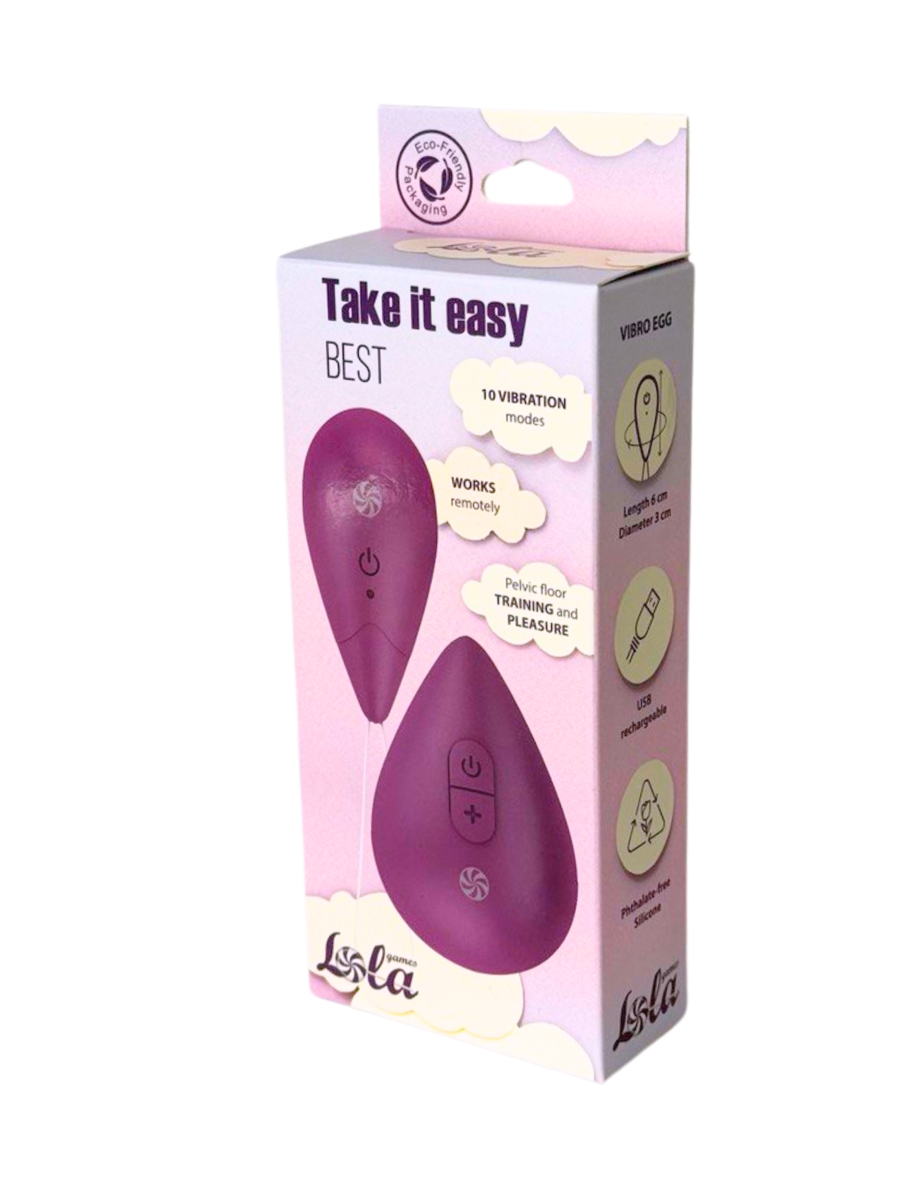 виброяйцо с пультом управления take it easy best purple 9021-03lola в Севастополе