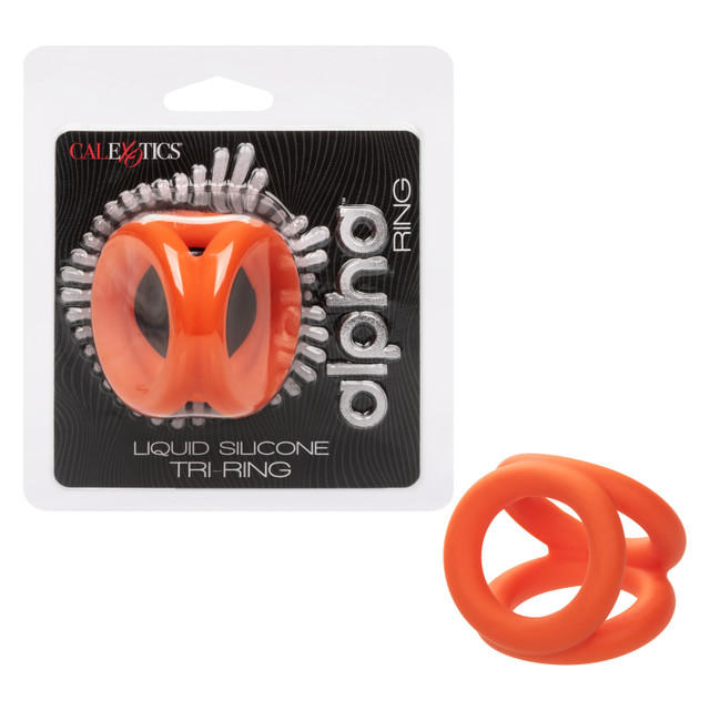 Тройное эрекционное кольцо из жидкого силикона Alpha Liquid Silicone Tri-Ring