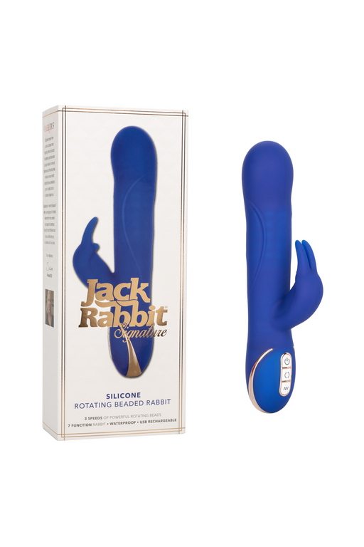 Перезаряжаемый вибромассажер кролик Signature Rotating Beaded Rabbit с функцией «ротации»
