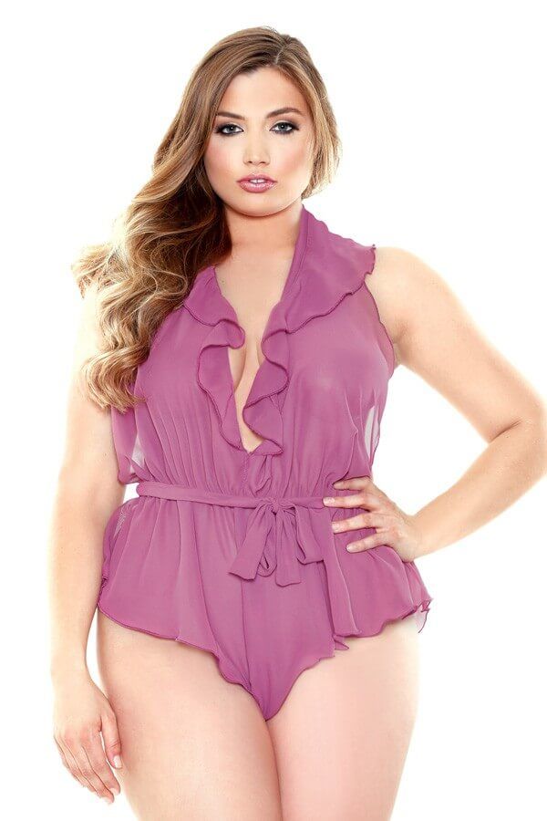 Эротическое боди fantasy lingerie halter neck romper, розовое в Севастополе