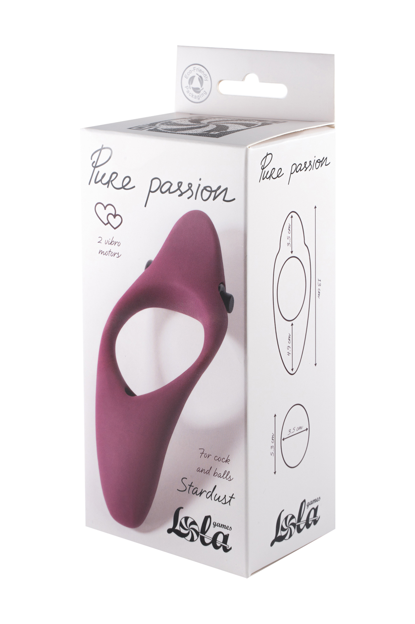 эрекционное виброкольцо pure passion stardust wine red 1304-02lola в Севастополе