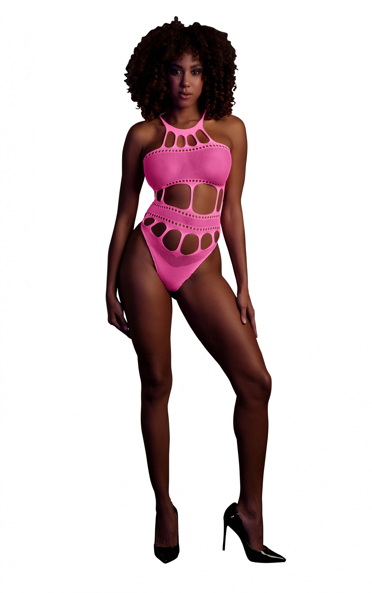 Эротическое боди with grecian neckline - neon pink - xs/xl в Севастополе