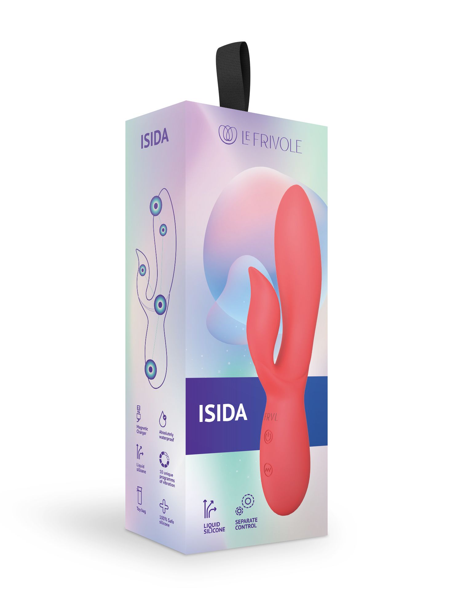 вибростимулятор кролик из жидкого силикона isida, коралловый в Севастополе